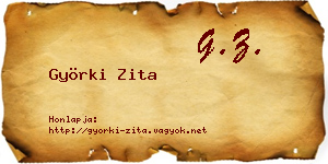Györki Zita névjegykártya